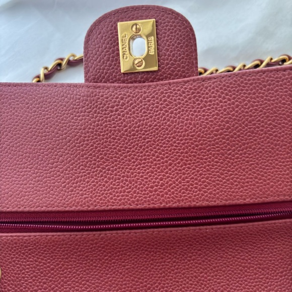 This is an authentic chanel  quilted medium doble flat in bergamot, - Picture 7 of 15